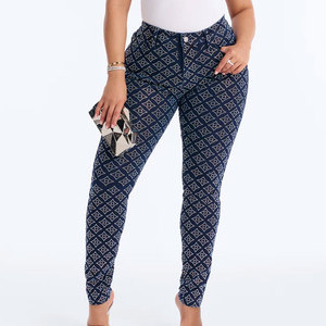 Jean en denim taille haute moulant extensible 3D respirant pour femme - Mode décontractée urbaine - Product Image 1
