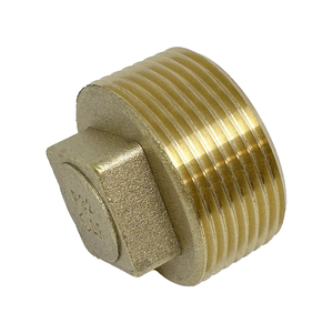 Tapón de tubo cuadrado de latón con rosca NPT macho para aplicaciones de instalación de tuberías industriales - Product Image 5