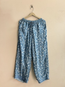 Lote de Pantalones Harem de Seda con Tie-Dye Vintage Indio, Cintura Elástica, Alibaba, Pantalones de Yoga Cómodos, Pantalones de Pijama, Primavera - Product Image 3