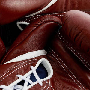 Guantes de Boxeo de Cuero Genuino Marrón, con Cordones, Logotipo Personalizado, para Entrenamiento, Sparring y Combate, para Adultos, Par - Product Image 3