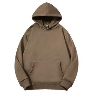 Sweat à capuche oversize épais et lourd, couleur unie, épaules tombantes, col rond en molleton, unisexe, logo personnalisé, doux, chaud et tendance - Product Image 4