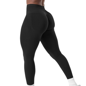 Leggings sans couture taille haute pour femme, effet sculptant fessier, pour entraînement, yoga, extensibles, compression, performance, vêtements de sport - Product Image 4