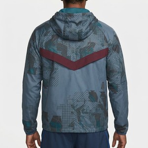 Chaqueta Cortavientos Azul Estampada para Hombre, Diseño Nuevo, Impermeable, con Capucha y Cierre Completo, Ligera, Ripstop, para Deportes al Aire Libre - Product Image 2