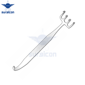เครื่องมือผ่าตัดแบบยืดหดได้ Freeman Rake Retractor 4 ง่ามคม ขนาดกว้าง 1.5 นิ้ว ยาว 10 ซม. 4 นิ้ว ทำจากสแตนเลสสตีล ใช้ซ้ำได้ - Product Image 6