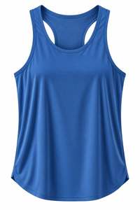 Débardeur sans manches pour homme, coupe classique, séchage rapide, tricoté, sportif, col rond, couleur unie, t-shirt de sport - Product Image 2