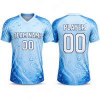 Camiseta de Fútbol Personalizada Sublimada 100% Poliéster, Ligera, Transpirable, de Secado Rápido, con Nombre y Número
