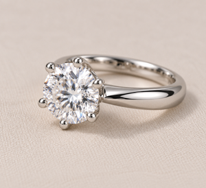 Lab Grown Diamond Engagement <b>Ring</b> Oval Cut Moissanite Wedding Band White Gold Plated <b>Split</b> Shank Women Jewelry - Product Image 6