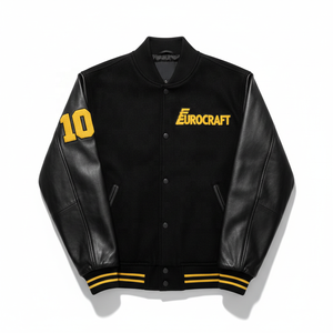 Chaqueta Varsity Impermeable de Forro Polar Térmico para Hombre al por Mayor, Chaqueta de Otoño Unisex con Botón Frontal Único y Fusión sin Costuras - Product Image 1