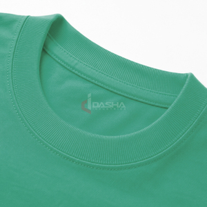 Camiseta de algodón verde para hombre, manga corta, cuello redondo, corte holgado informal, logotipo impreso en la parte delantera, tejido de punto tipo jersey - Product Image 5