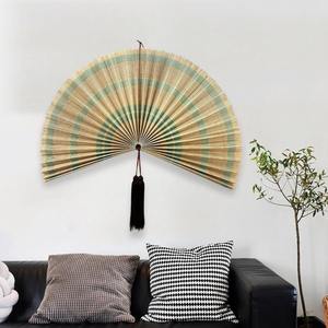 Abanico Grande de Bambú Natural Tejido a Mano, Decoración de Pared con Abanico Verde, Arte para Decorar el Hogar, Regalo Vietnamita para Parejas - Product Image 4