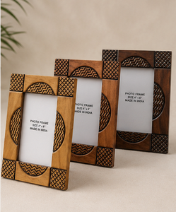 Luxury Handmade Eco-Friendly Wooden <b>Photo</b> <b>Frame</b> Modern Artisan Design Tabletop & Wall Mountable Home Decor Gift for Living Room - Product Image 6
