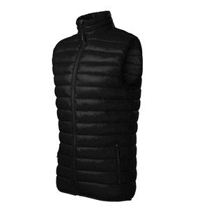 Chaleco Acolchado sin Mangas de Alta Calidad para Invierno, 100% Poliéster, Impermeable, Cortavientos, con Decoración de Piel y Tejido de Punto - Product Image 3