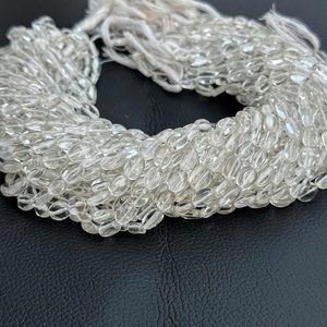 6mm 8mm 10mm <b>Natural</b> <b>Crystal</b> Quartz Smooth Oval Beads Strand Necklace At Wholesale Factory Price From Manufacturer Suppliers - Product Image 1