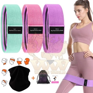 Wears World Hot Sale Elastic Polyester + Latex Yarn Hip Circle Fabric Sustainable Resistance <b>Bands</b> - Product Image 6