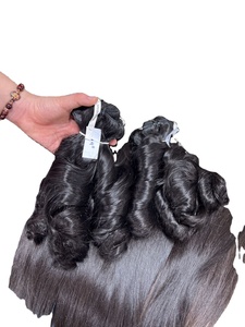 100% mejor extensión de cabello virgen crudo rebote paquetes de cabello humano ondulado Tipo de peluca y encaje de trama única - Product Image 2