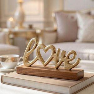 Décoration Murale en Métal avec Base en Bois, Cadeau pour Anniversaire de Mariage, Anniversaire, Décoration d'Intérieur - Product Image 4