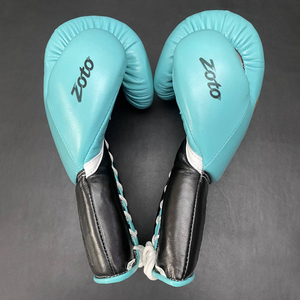 Professional Lace Up Boxing Gloves Leather Fight Gloves for Competition Sparring Training with Premium <b>Foam</b> <b>Padding</b> - Product Image 5