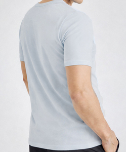 T-shirt en coton uni de haute qualité pour homme, coupe classique, col rond, basique, pour la mode estivale et le confort quotidien - Product Image 6