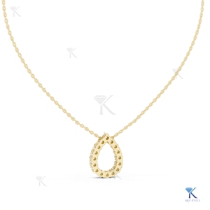 จี้เพชรทรงบริลเลียนต์แบบฝังเพชรเปิดหน้า 14K 18K ทองคำแท้ เครื่องประดับผู้หญิงสุดหรู ของขวัญ ขายส่ง ผู้จัดจำหน่าย B2B - Product Image 5