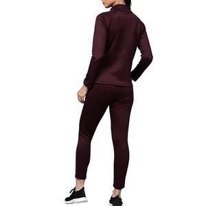 <b>Women's</b> Fleece <b>Thermal</b> Tracksuit with Printed Hoodie and Plain Joggers 100% Cotton Breathable Soft Inner Lining for Winter - Product Image 5