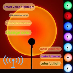 Lampe Coucher de Soleil Colorée à Commande Vocale, Lumière Chaude pour Ambiance de Chambre, Compatible Instagram - Product Image 1