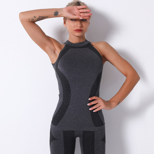 Chaleco para mujer, camiseta sin mangas elástica y sexy, camiseta corta de color liso para verano, chaleco informal ligero y transpirable - Product Image 2