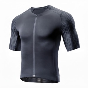Maillot de cyclisme athlétique pour hommes, tissu extensible respirant, veste de vélo à manches longues avec design ajusté pour la course - Product Image 3