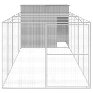 Grande niche pour chien durable en acier galvanisé gris clair, maisons et meubles pour animaux de compagnie - Product Image 3