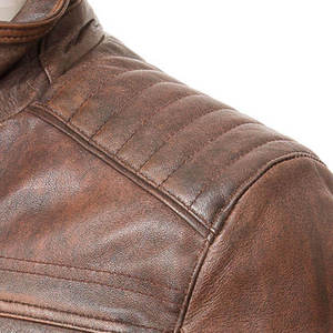 Veste en cuir d'hiver pour homme de haute qualité, style streetwear avec fermeture éclair, imperméable et respirante, prix de gros - Product Image 4