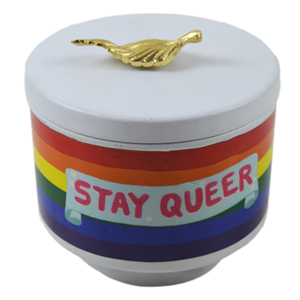 Solid Metal LGBTQ Rainbow-Themed <b>Cookie</b> Container for Home Decor and Kitchenware Use for Food Storage - Product Image 4