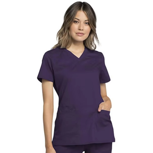 Haut de blouse médicale en jersey, coupe ajustée, unisexe, pour usage hospitalier, chemises de travail tricotées, vente en gros - Product Image 1