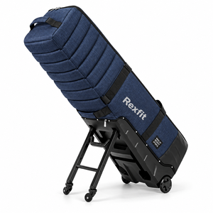 Bolsa de Viaje para Palos de Golf de Gran Capacidad, con Ruedas, Tejido Resistente, Acolchado Protector, Cierre Doble con Cremallera y Fácil Transporte - Product Image 3