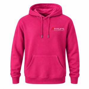 <b>Men's</b> Custom Fuchsia <b>Pink</b> Pullover Hoodie Fleece <b>Sweatshirt</b> Long Sleeve Regular Fit Drawstring Kangaroo Pocket Casual Streetwear - Product Image 1