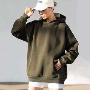 Long Sleeve OEM/ODM Service Logo Casual Plain Blank <b>Soft</b> Loose <b>Women</b> Solid Cotton Fleece <b>Women</b> Oversized <b>Hoodie</b> - Product Image 6