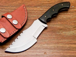 Cuchillo Bowie de Acero Inoxidable FH-85, Arte Vikingo Hecho a Mano, Mango Recto de Micarta, Punta de 10 Pulgadas, 3mm OEM |   Funda de Cuero Premium - Product Image 4