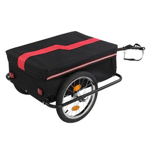 Rimorchio per Bicicletta in Acciaio da 100kg con Ruota a Sgancio Rapido da 16 Pollici, Tasca in Tessuto 130*68*45cm per Rimorchi da Carico e Utilitari - Product Image 3