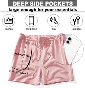 Mens Classic Cargo Shorts Elastic Waist Drawstring Pocket Casual Summer Beach Outdoor Lightweight Breathable Gym Training Shorts - Product Image 6