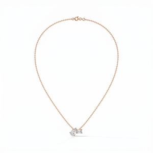 Collar Doble de Lujo en Oferta, con Diamantes Naturales y Cultivados en Laboratorio, Plata de Ley, 9KT, 10KT, 14KT, 18KT, Colgante de Moda, Regalo de Joyería - Product Image 2
