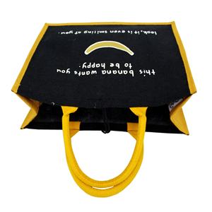 Sac fourre-tout en toile de jute imprimé en couleurs, économique, naturel, recyclable, pliable, avec poignées en corde, produit du fabricant - Product Image 5