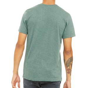 เสื้อยืดคอกลมแขนสั้นผู้ชาย สีเขียว ทรงปกติ ผ้าเจอร์ซีย์คอตตอน 100% สไตล์ลำลอง ลายพิมพ์แบบกำหนดเองด้านหน้า ระบายอากาศได้ดี ผ้าถัก - Product Image 5