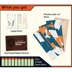 Pistolet à billes en mousse Inventojoy Clutch Shot Blaster, tir rapide, jeu de tir sûr pour enfants, pour jouer à l'intérieur et à l'extérieur - Product Image 6