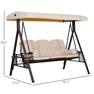 Sedia a dondolo sospesa a forma di uovo per esterni, giardino e balcone (non supportata, non defeettuosa, nessun rimborso o resi) - Product Image 2