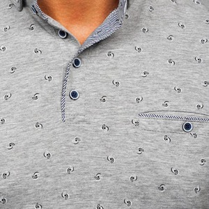 Chemises Polo de Golf, Chemises Polo pour Hommes, Tactiques, Séchage Rapide, Chemises Polo pour Hommes, Anti-Transpiration, Multifonctionnelles, Col Rond, Fitness Gris - Product Image 5
