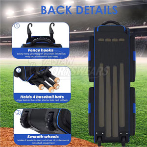 Premium Quality Padded Straps Baseball Bags For Maximum Comfort Non <b>Slip</b> Performance Travel Style - Product Image 5