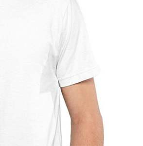 เสื้อยืดคอกลมแขนสั้นสีพื้นผ้าถักลำลองสำหรับผู้ชาย ทรงปกติ ผ้าเจอร์ซีย์คอตตอน 100% - Product Image 6