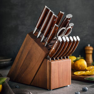 Support de rangement pour couteaux en bois écologique, 7 pièces, porte-couteaux en noyer, organisateur de cuisine, présentoir de comptoir - Product Image 6