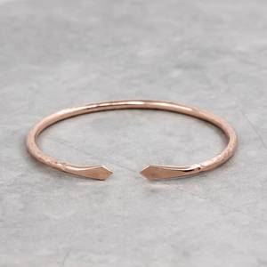 Belladec Handcrafted Hammered <b>Copper</b> Classic Cuff Bracelet Minimalist Open <b>Bangle</b> Artisan Jewelry Elegant Adjustable Gift Women - Product Image 4