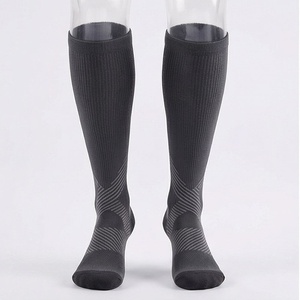 Knee High <b>Compression</b> <b>Socks</b> For <b>Running</b> Breathable Geometric Pattern Spandex Polyester Adult Sports <b>Socks</b> Summer - Product Image 1