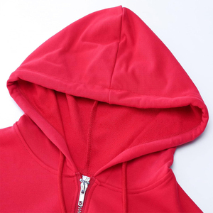 Ladies Crop <b>Top</b> Hoodies Long Sleeves <b>Zipper</b> Up Cotton Polyester Quick Dry Breathable Plain Crop <b>Top</b> Hoodie For Women's - Product Image 3
