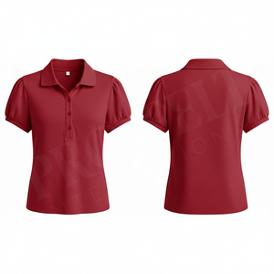 <b>Women's</b> Black Short Sleeve Polo Shirt Solid Color Knitted Casual <b>Top</b> Regular Length - Product Image 6